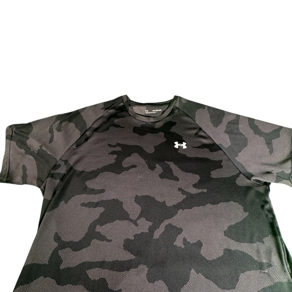 Under Armour Men’s Loose Fit Camo T-Shirt 3XL Black Gray Short Sleeve Logo - Picture 2 of 10